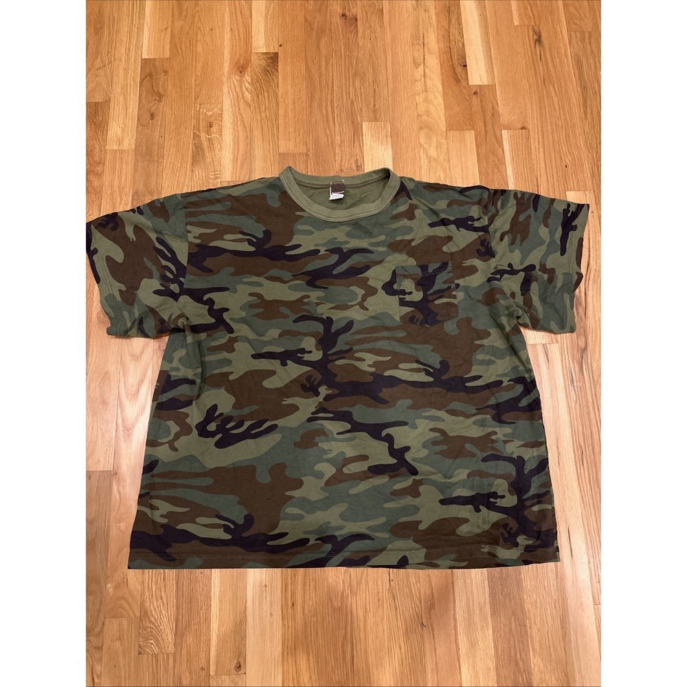 Vintage‎ Mens Ranger Camo Pocket T Shirt 3XL